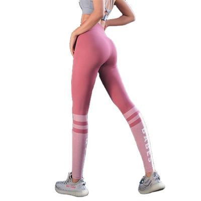 China Antibacterial Hot Selling New Fashion Stretch Printed Leggings Fitness Yoga Pants Gaiters For Women High Waisted Workout Gaiters for sale