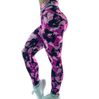 China Antibacterial New Design Cheaper Camouflage Gaiters Butt Crac! crack! fitness sports gym leggings for women for sale