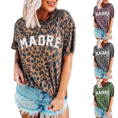 China Custom Fashion Anti-Wrinkle Summer Ladies Clothes Short Sleeve T-shirts Polyester / Cotton Women's Casual T-shirts for sale