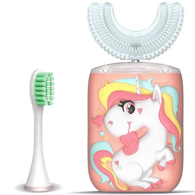 China Cartoon Children Sonic Electric Toothbrush For Kids Deep Cleaning U Shaped Electric Toothbrush for sale