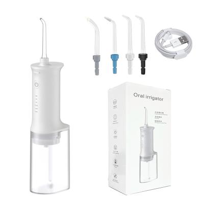 China 360 Rated waterfloss nozzle easy travel portable water flosser for teeth 5 modes water flosser portable oral irrigator for sale