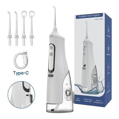 China 360 Rated Nozzle Portable Water Flosser Teeth Cleaning Dental Oral Care USB-Tye-c 350mL Flosser Oral Irrigator for sale