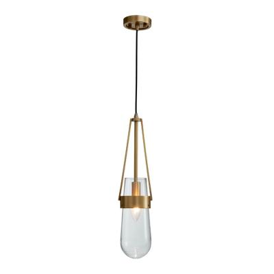 China Modern Glass Shade Gold Brass Coated Nordic Modern Small Dining Room Kitchen Stair Loft Pendant Lamp for sale