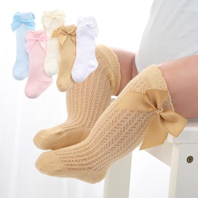 China Cute Breathable Baby Boys Girls Mesh Lace Socks Fuzzy Knee High Comfortable Breathable Newborn Thigh High Summer for sale