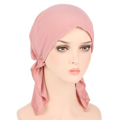 China Wholesale New Style Multifunctional Multifunctional Women Hijab Turban Milk Shreds Muslim Hat for sale