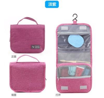 China 2022 Foldable Women Travel Foldable Waterproof Cosmetic Makeup Bag Canvas Hanging Toiletry Bag for sale