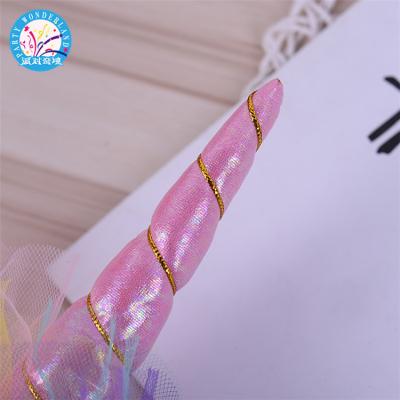 China 2019 fashion hair accessories princess crown for unicorn photo prop led unicorn headband for sale