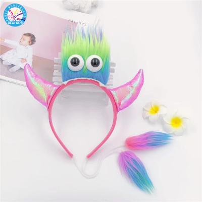 China Fashion Led Eyeballs Eyeballs Headband Kids Glowing Light Up Headwear Halloween Party Decoration for sale