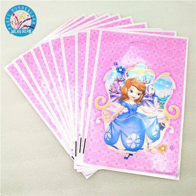 China Party Decoration Sofia Princess Kids Girls Birthday Party Decoration Supplies Happy Baby Shower Favors Loot Bag Return Gift Plastic Bags for sale