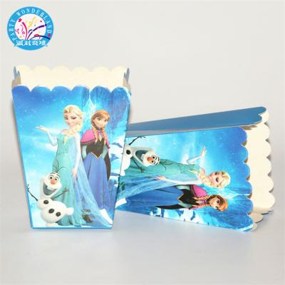 China Princess Party Supplies For 2019 Kids Birthday Party Decoration Frozen Candy Box Girls' Favorite Popcorn Boxes for sale