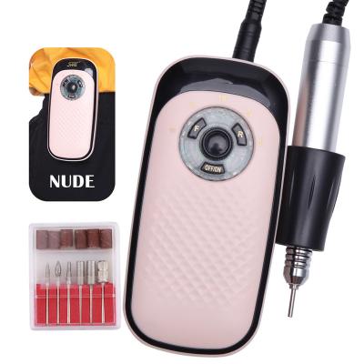 China Nail Art Beauty Professional Nail Drill Machine Electric Manicure Milling Cutter Set Rechargeable Nail Drill for sale