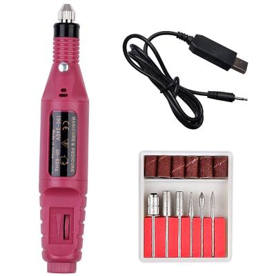 China Nail Art Beauty Electric Manicure Nail Machine Drill Bit Milling Adjustable Electric Nail Drill for sale