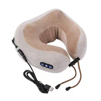 China Factory U Shape Adjustable Electric Smart Gear Smart Neck Cervical Massager Pillow With Heat Function for sale