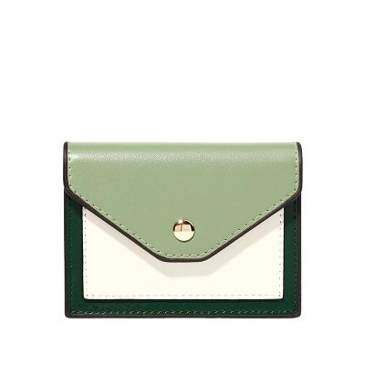 China 2020 Fashion Mini Wallet Contrast Spliced ​​Korean Of Other Other Short Women's Coin Wallet Buckle Multifunctional Card Bag for sale