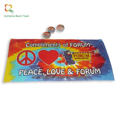 China Custom printed tablet made magic beach towels for sale