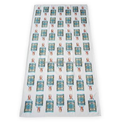 China Kid Safe Sublimation Printed Polyester Cotton Beach Quick Dry Towel for sale