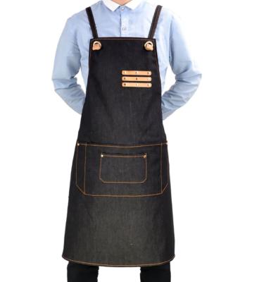 China Eco-friendly Japanese Heavy Duty Professional Salon Waiter Retro Beauty Cafe Artist Camping Cleaning Butcher Waxed Canvas Cotton Apron for sale