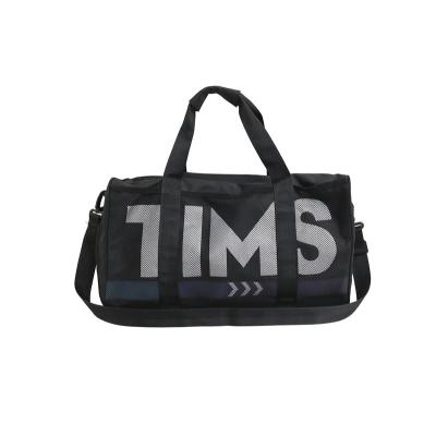 China Waterproof Sports Black Strong Duffle Bag Multifunctional Gym Travel Shoe Bag Customized Rolling Logo for sale