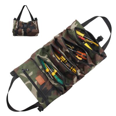 China 2021 wholesale new arrival camouflage durable custom printed multi-pocket oxford folding rolling motorhome portable tool bags for sale for sale