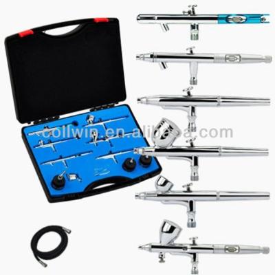 China Kit of 6 airbrushes: Gravity and suction airbrushes 0.25/0.3/0.35/0.5mm needles 400120G for sale