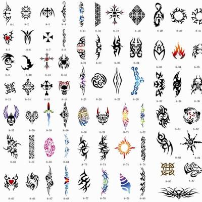 China Temporary Airbrush Temporary Tattoo Stencil 100 Designs, BOOK 8 for sale