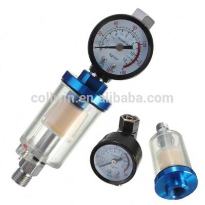 China SPRAY GUN MINI Air Pressure Regulator Gauge and Built-in 1/4