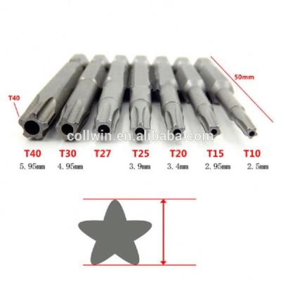 China 1/4 Inch Pentagram Magnetic Star Screwdriver Bit Screwdriver Bit 50mm Electric Main AR-56 Length 50mm for sale