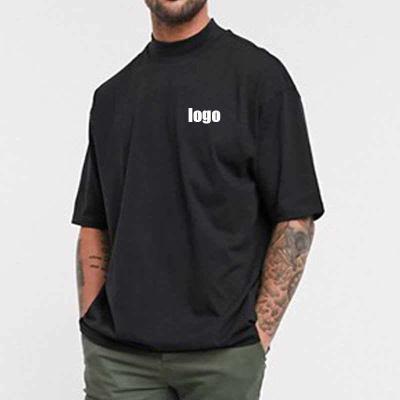 China 200G Cotton Men's T-shirt 200G Anti-Pilling Neck T-shirt Fake Street Tees Custom Wholesale Plain Oversize Tees for sale