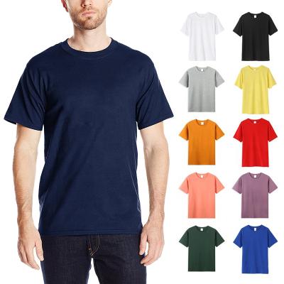 China Heavy Vintage Anti Pilling Loose Fashion Short Sleeve Soft Cotton Oversized White Mens Custom Printed Logo Plain Crew T-Shirt for sale