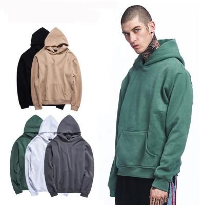 China Other Custom Hoodies Men's Style Custom Street Pullover Cotton Drop Shoulder Heavy Oversized Simple Factory Hoodies for sale