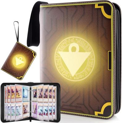 China Fashion Trading Card Binder for YuGiOh Cards, TCG Card Folder Album Books Case with Zipper P.M. MTG YGO Fits, Holds to 400 Cards for sale