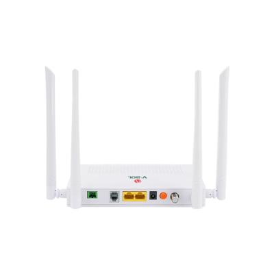 China Enterprise& SOHO Fiber Optic Equipment 1GE+3FE+WiFi CATV Ports GPON or EPON XPON ONU with SC/APC Connector for sale