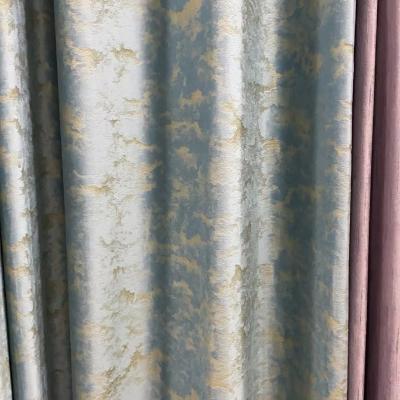 China 2022 new blackout fashion polyester jacquard fabric curtain for sale