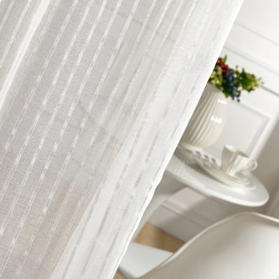 China Factory Supply Breathable Latest Fashion Designs Sheer Jacquard Tulle Curtain for sale