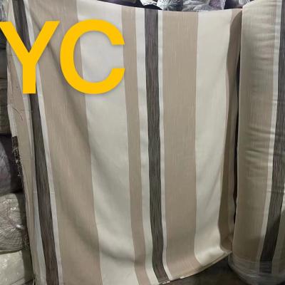 China New Desgin Breathable Good Quality Yarn-dyed Polyester Heavy Linen Look Curtain Fabric for sale