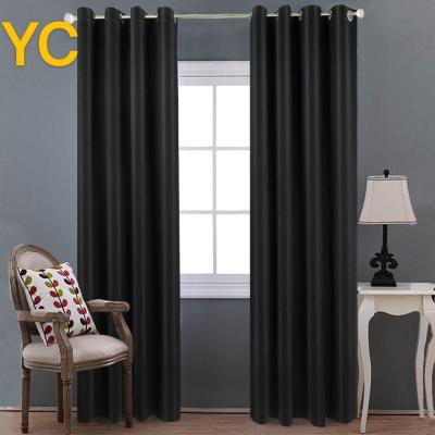 China Breathable Only Super Black Blackout Clearance Washable Curtain Fabric For Living Room for sale