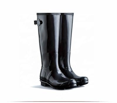 China Fashion Trend 3539 Black Rubber Boots Manufacturer Botas Agua Mujer Botas De Lluvia for sale