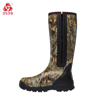 China 3539 Sweat-absorbent Camouflage Thermal Winter Knee High Waterproof Neoprene Hunting Boots for sale