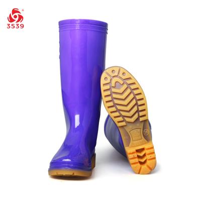 China Damping 3539 Colors Cheap Farmer Work Fishing Market Garden Water Boots PVC Gum Boots Woman Adult Rain Boots for sale