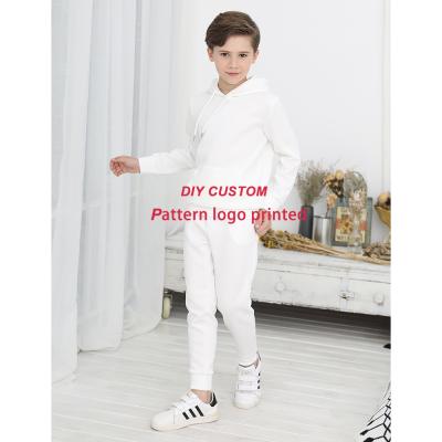 China Breathable Kids Suits Brand NADANBAO Pattern Custom Logo Printed Hoodies Low MOQ Pants Sweatshirts Kids Outwear Loose Sleepwear for sale