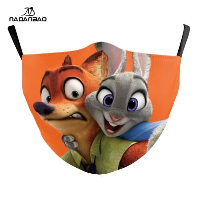 China Public/Health Care Animal Cartoon NADANBAO 2021 Facemask Wholesale Movie Cover Mouth Printed Portable Reusable Facemask Party Cosplay Mask for sale