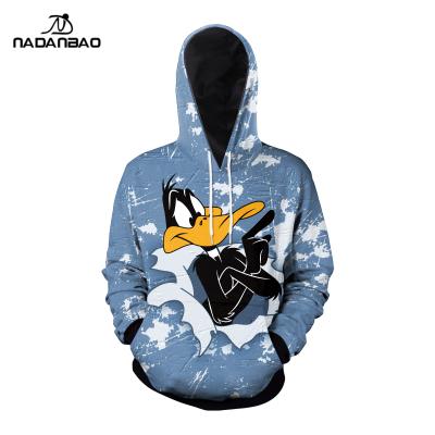 China NADANBAO Brand Cartoon Series 3D Hoodies Donald Duck Breathable Printing Full Hood Plus Size Mens Hoodies and Sweatshirts dropship for sale