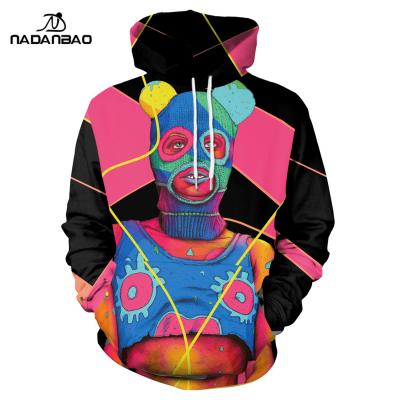 China NNADANBAO New Arrival Anti-pilling Polyester Printing Custom Hoodies With Oversized Loose Hood Pullover Couples Men Hoodies&Sweatshirt for sale