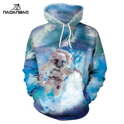 China Anti-pilling NNADANBAO Hoodie Men 3D Astronaut Printing Wholesale Hoodie Simple Stylish Sweaters For Women Men Pullover Sports Hoodie for sale