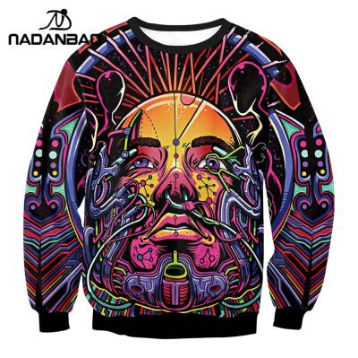 China New Design Men's Sweatshirt 3D Graffiti Style Sweatshirt Custom NADANBAO Adult Service Unisex OEM QUICK DRY Sweatshirt for sale