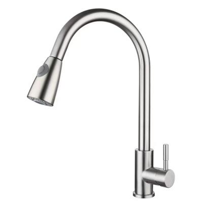 China Modern Design Kitchen Faucet Sink 304 Stainless Steel Pull Down Sprayer Kitchen Faucet Pull for sale