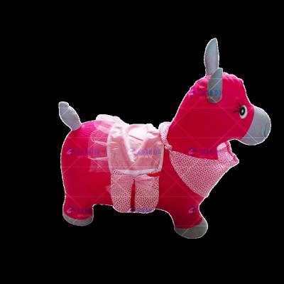 China Inflatable Toy PVC Inflatable Jumping Ride Animal With Music for sale