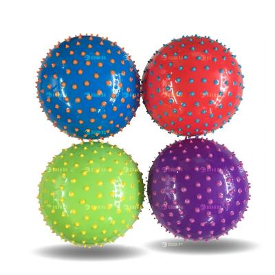 China Modern Yoga Fascia Ball Foot Massager PVC Fitness 7.5/9cm Pointed Relax Massage Ball for sale