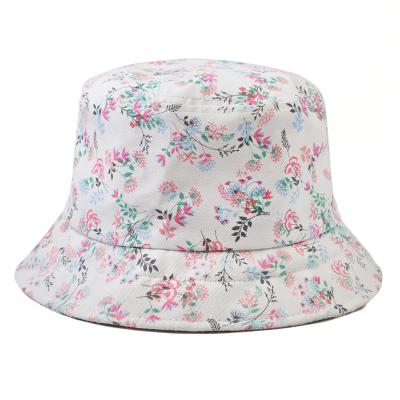 China 2021 New Arrival Striped Fashion Fisherman Hat Design Luxury Cotton Flower Pattern Tie Dye Printing Outdoor Bucket Hat For Women for sale