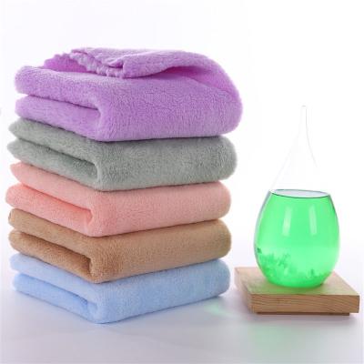 China Thick Absorbent Soft Warm Face Towel Flannel Microfiber Flannel Towel For Home Textile Products for sale